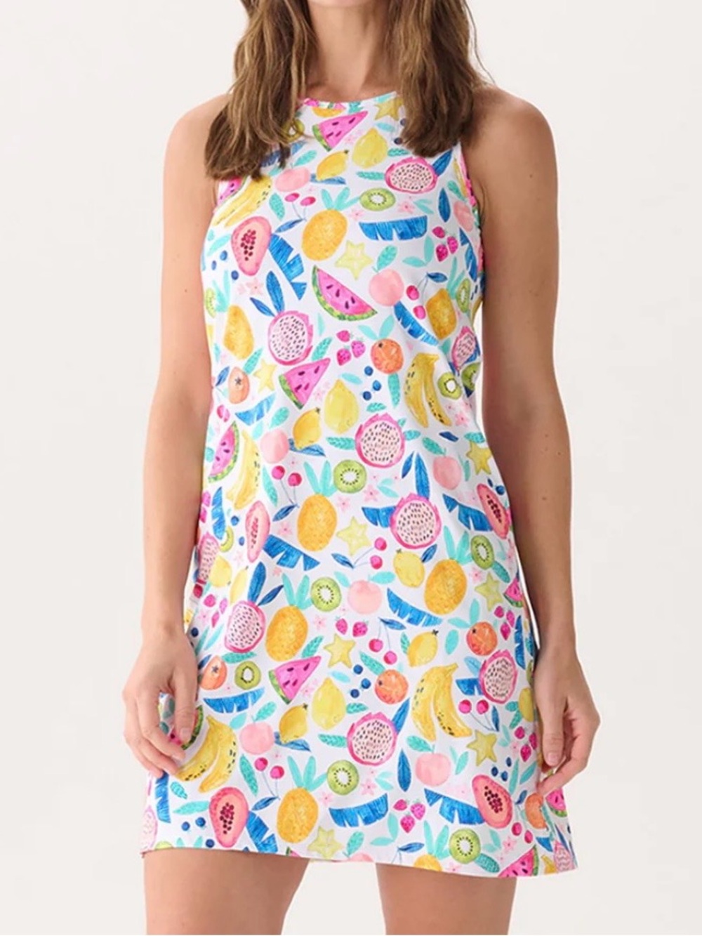 Capelton Road XL Tropical Fruit Print Sleeveless mini Dress - Multicolor